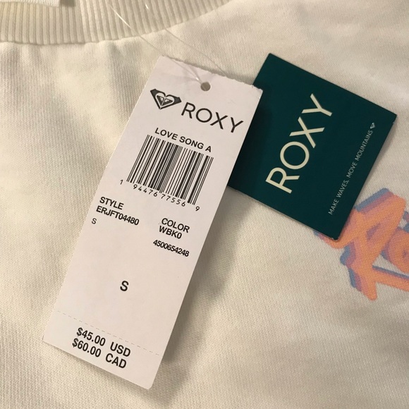 Roxy Love Song A Pullover Women’s Size S Color White Hi-Low Length lightweight. - Picture 11 of 15